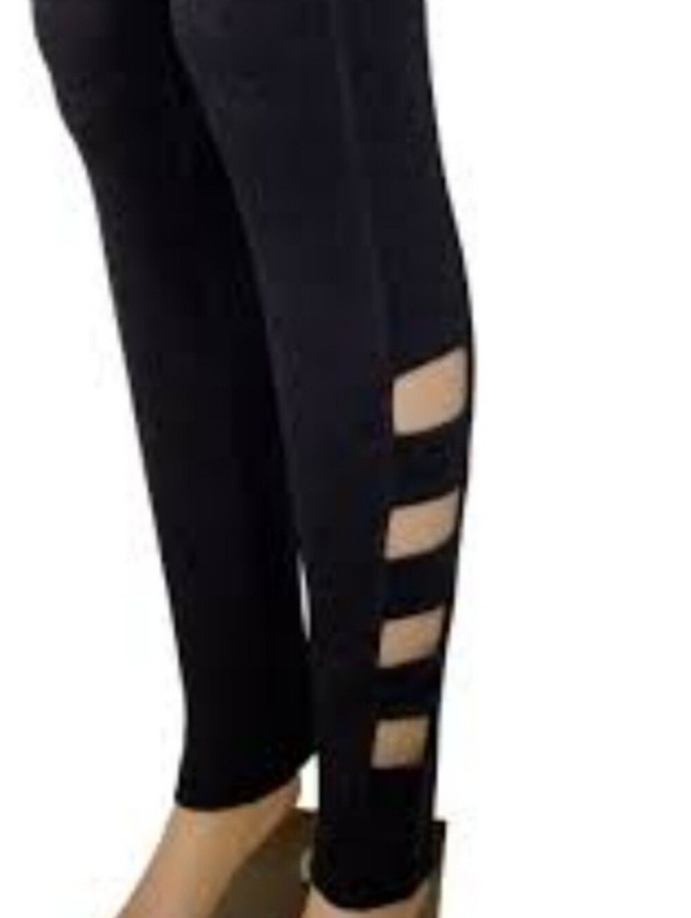 Velocity Charcoal Leggings with Ladder Cutouts - Women's XL